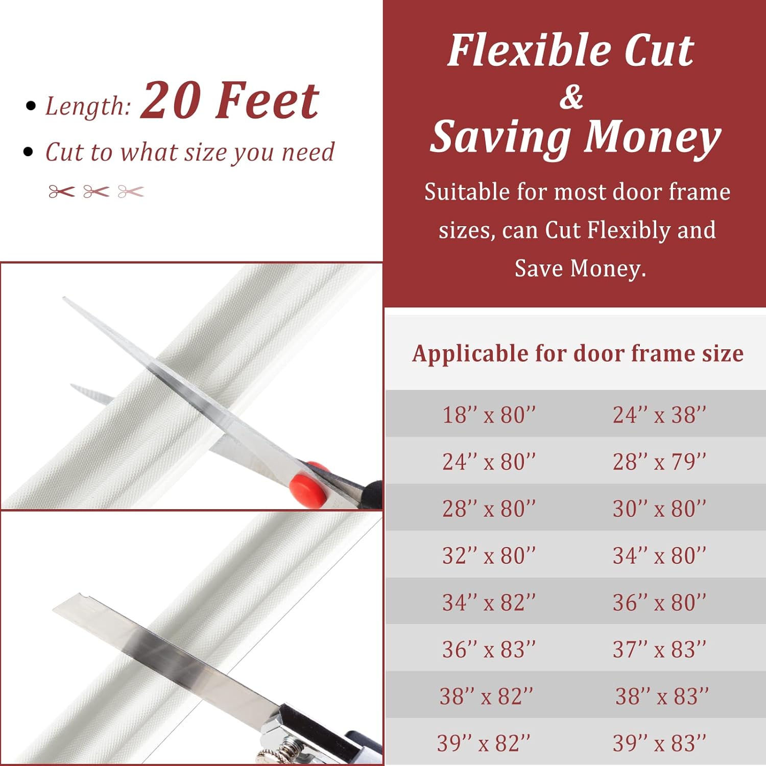 Buy 20 Feet Door Weather Stripping VShaped Q Foam Kerf Weather