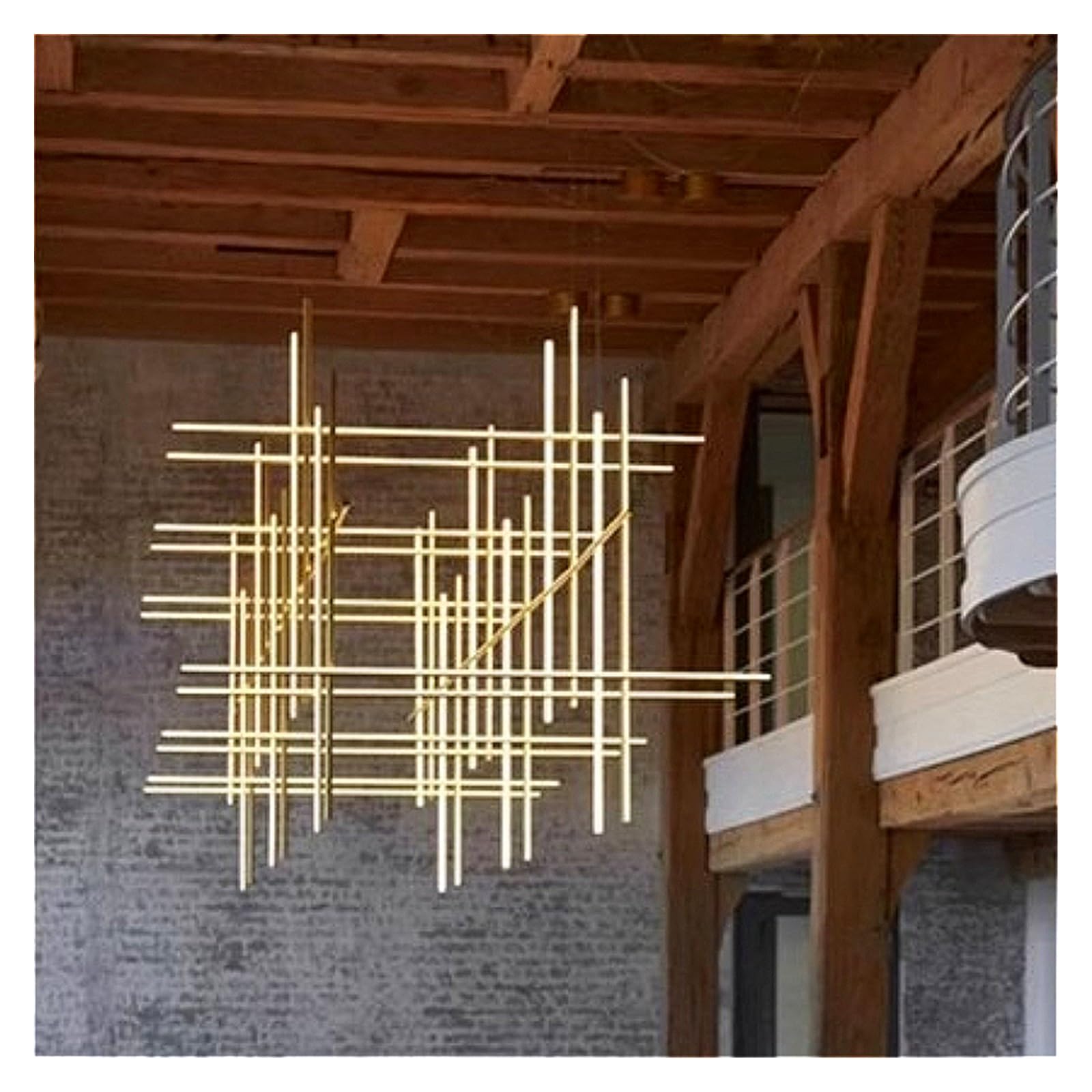 Genérico Lámpara de techo, Lámparas de araña techo LED posmodernas Italia, luces colgantes suspensión cristal con tubo diseño, artículos decoración for el hogar, sala estar y dormitorio(Warm,Gold E)