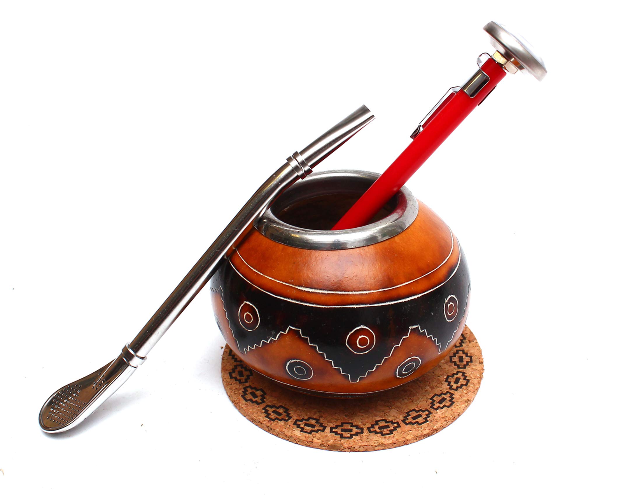 Mate Green Organic z oryginalnym, ręcznie robionym kalabazą do herbaty mate | suszony na powietrzu | bez dymu | bez plastiku | fair | mateta z liści maty | bez glutenu | bio | wysoka jakość