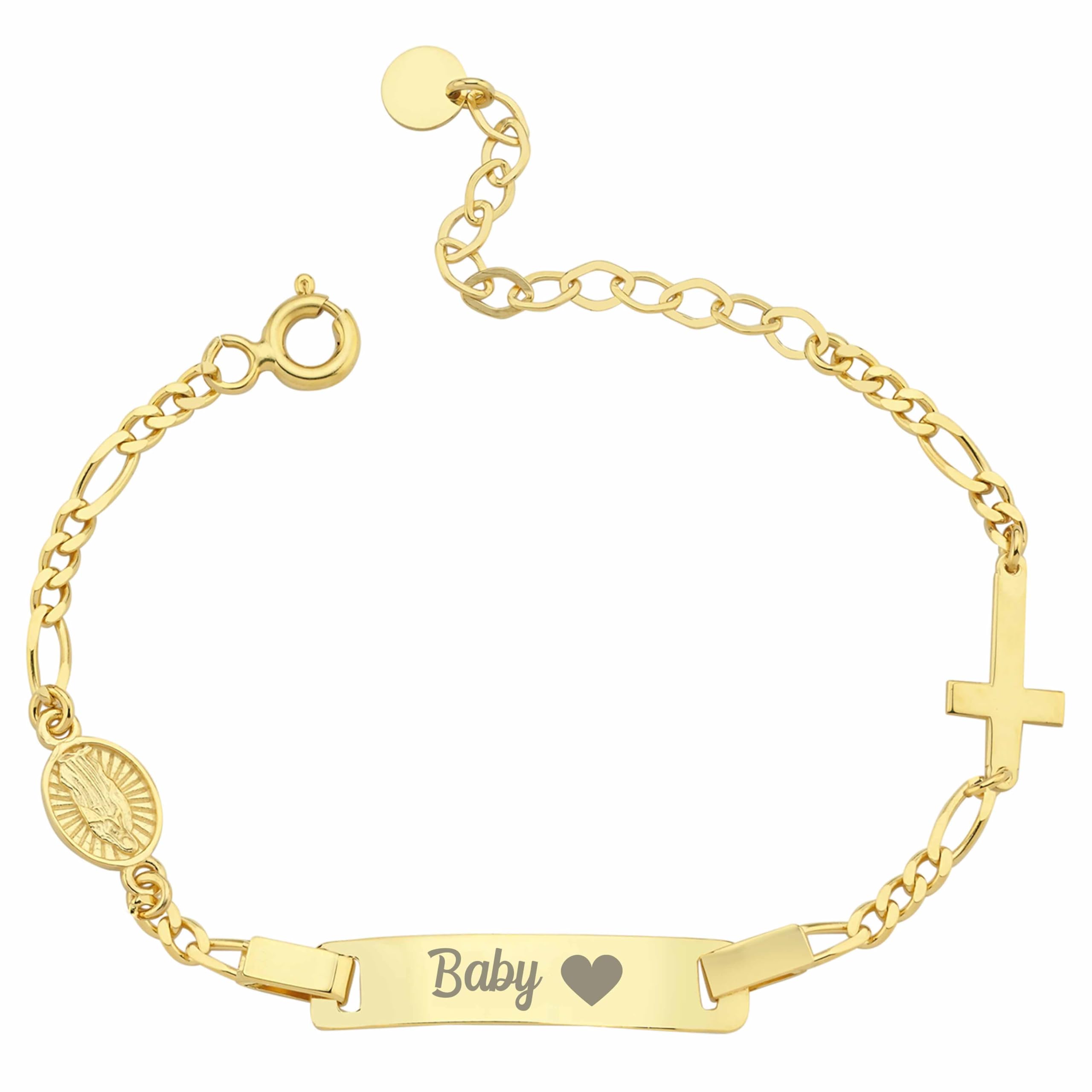 MIONZA Solid Gold Cross Bracelet