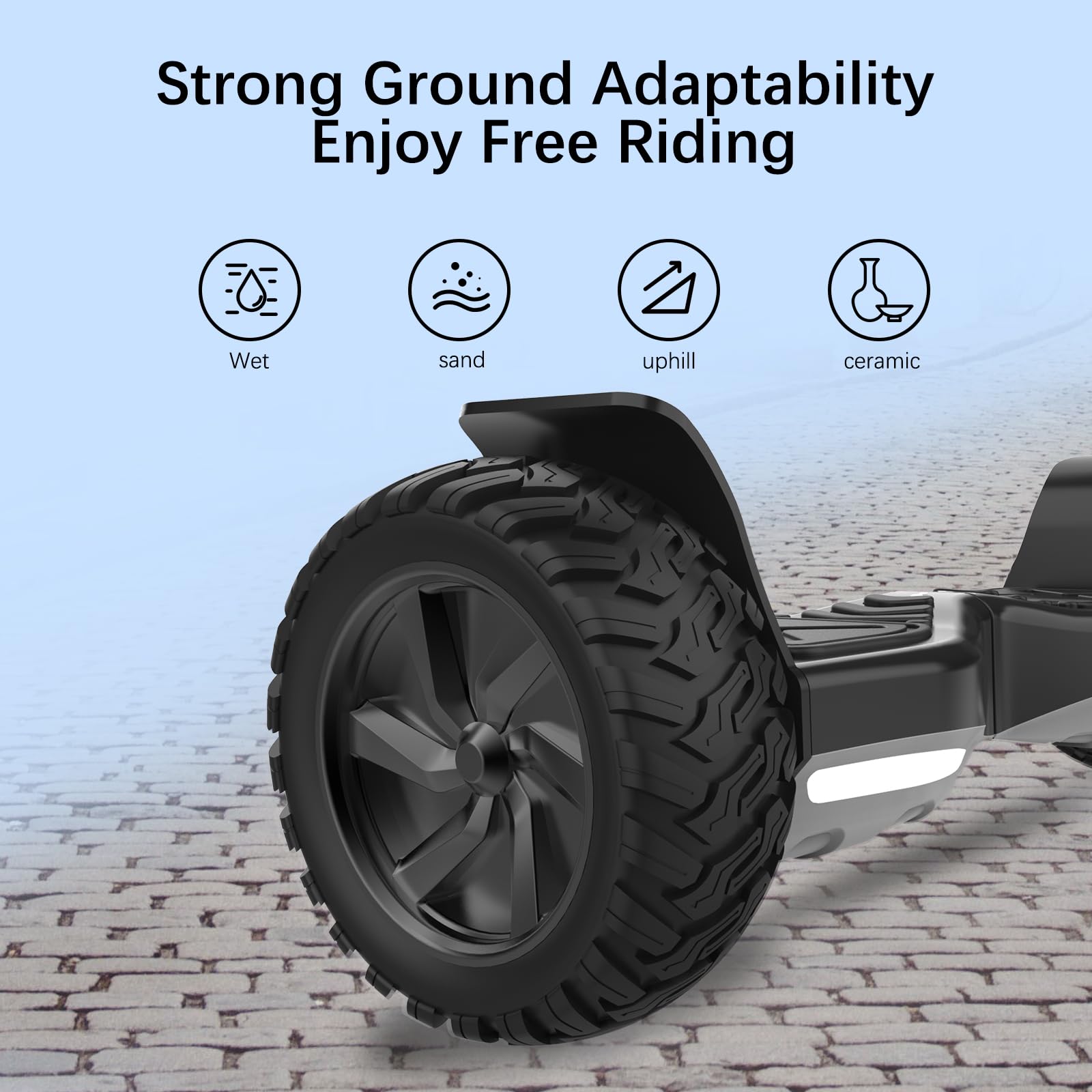 VOUUK 8,5 Zoll Hummer Offroad-Hoverboard, App-Steuerung, mit Bluetooth und LED-Licht, leistungsstarker Motor, geeignet für Erwachsene und Kinder