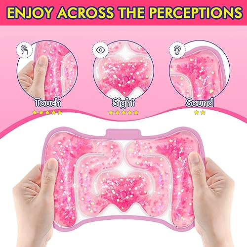 Miniatura 3 de WTYCD Juguetes sensoriales esponjosos, relleno de purpurina de juguetes coloridos para niños, tubo antiestrés colorido para autismo, ansiedad, TDAH,