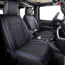 Aierxuan Jeep Wrangler JK JL Seat Covers 4 Door Black-Blue