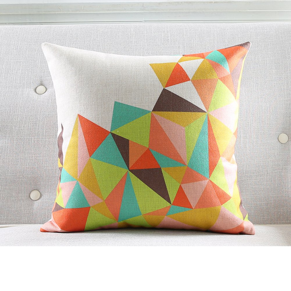 Oreiller coton de Plaid coloré style européen 60x60cm pour canapé