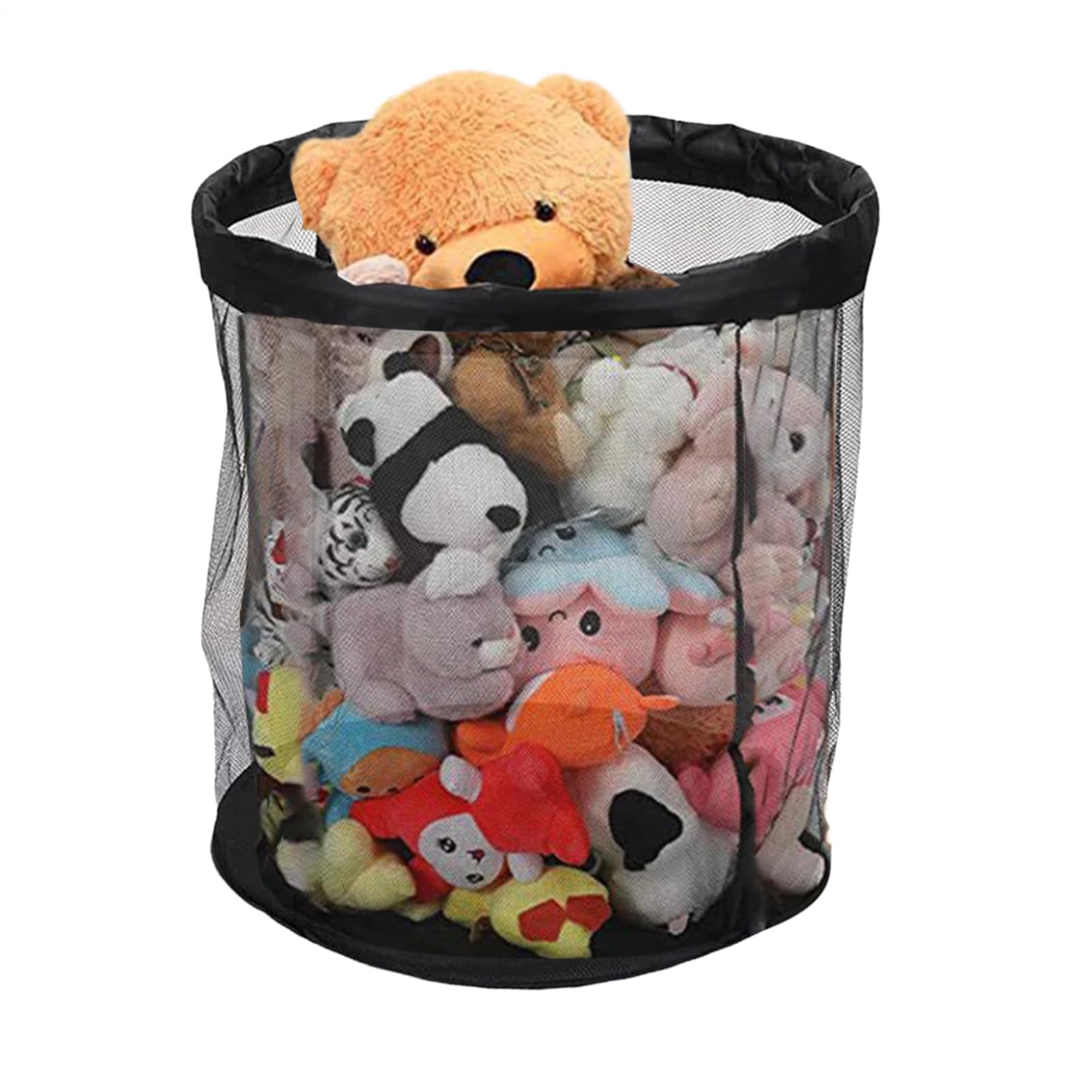 Rangement de ballons extérieur, panier de sport, conteneur portable, filet de grande capacité, cadre résistant aux intempéries, utilisation garage piscine terrasse jardin, matériaux en nylon durable
