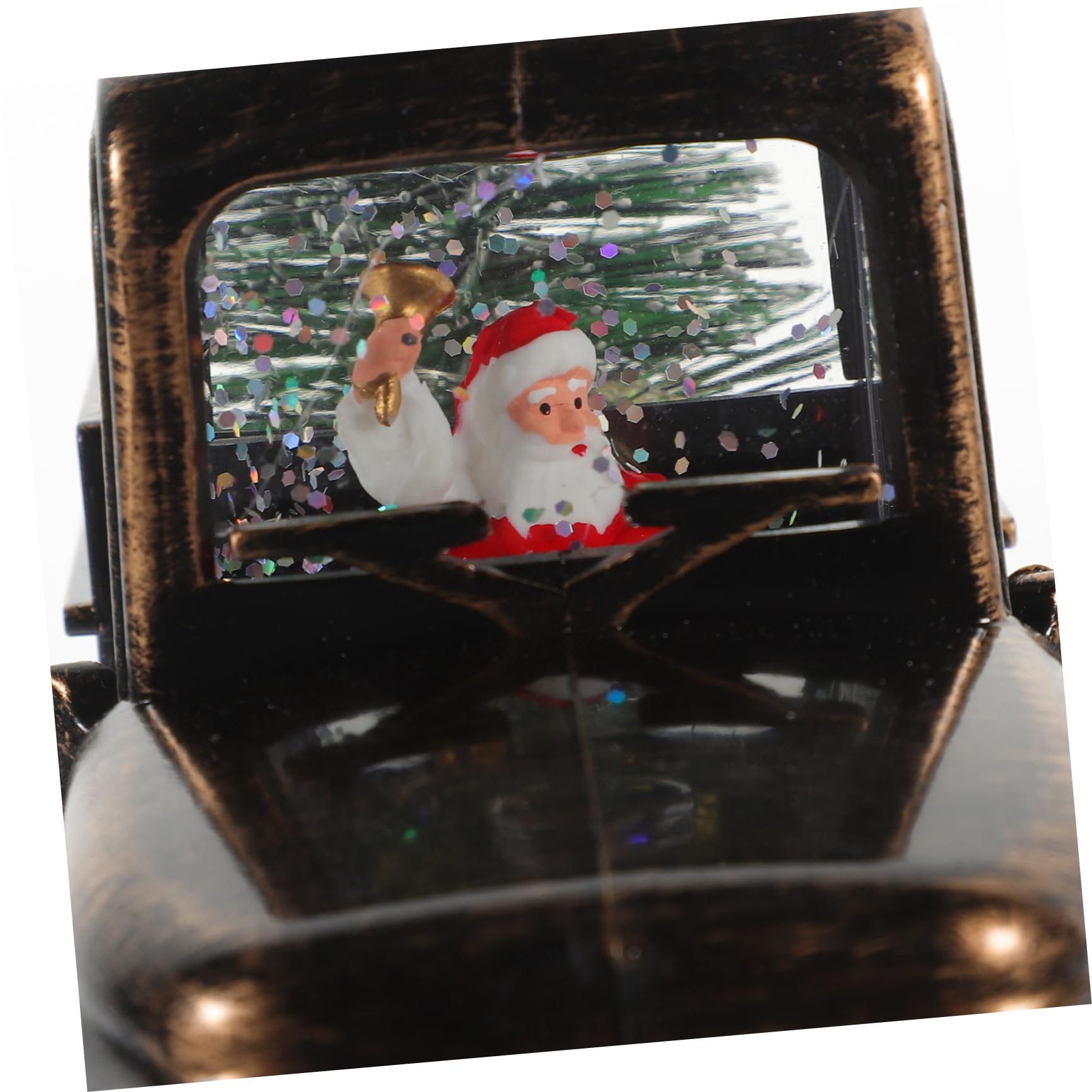 Mini Decorazione Di Babbo Natale A Forma Di Trattore Statua Di Natale Luminosa Per Bambini E Bambine Da Tavolo Con Paillettes Decorazioni Natalizie