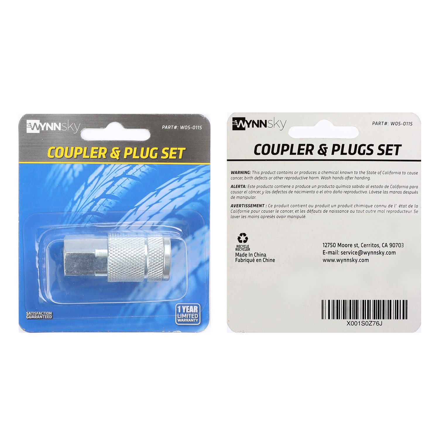 12-Piece 1/4 Inch Quick Connect Air Fitting Kit - Brass Couplers & Steel Plugs For Air Tools