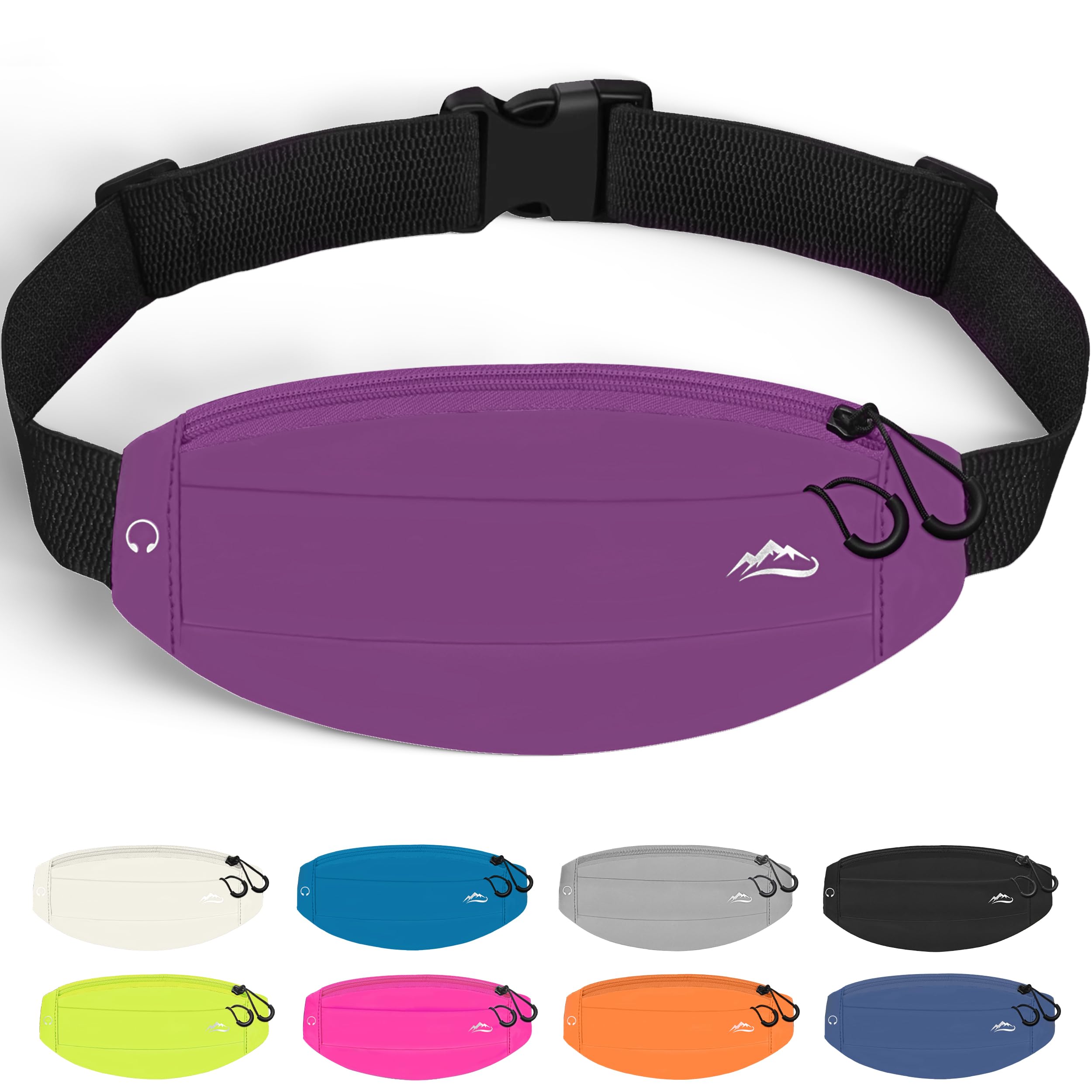 UPTARD Running Fanny Pack Whole Bag Reflective, Running belt for Women &Men,Sweatproof Phone Holder Workout, Running Waist Pack (purple)