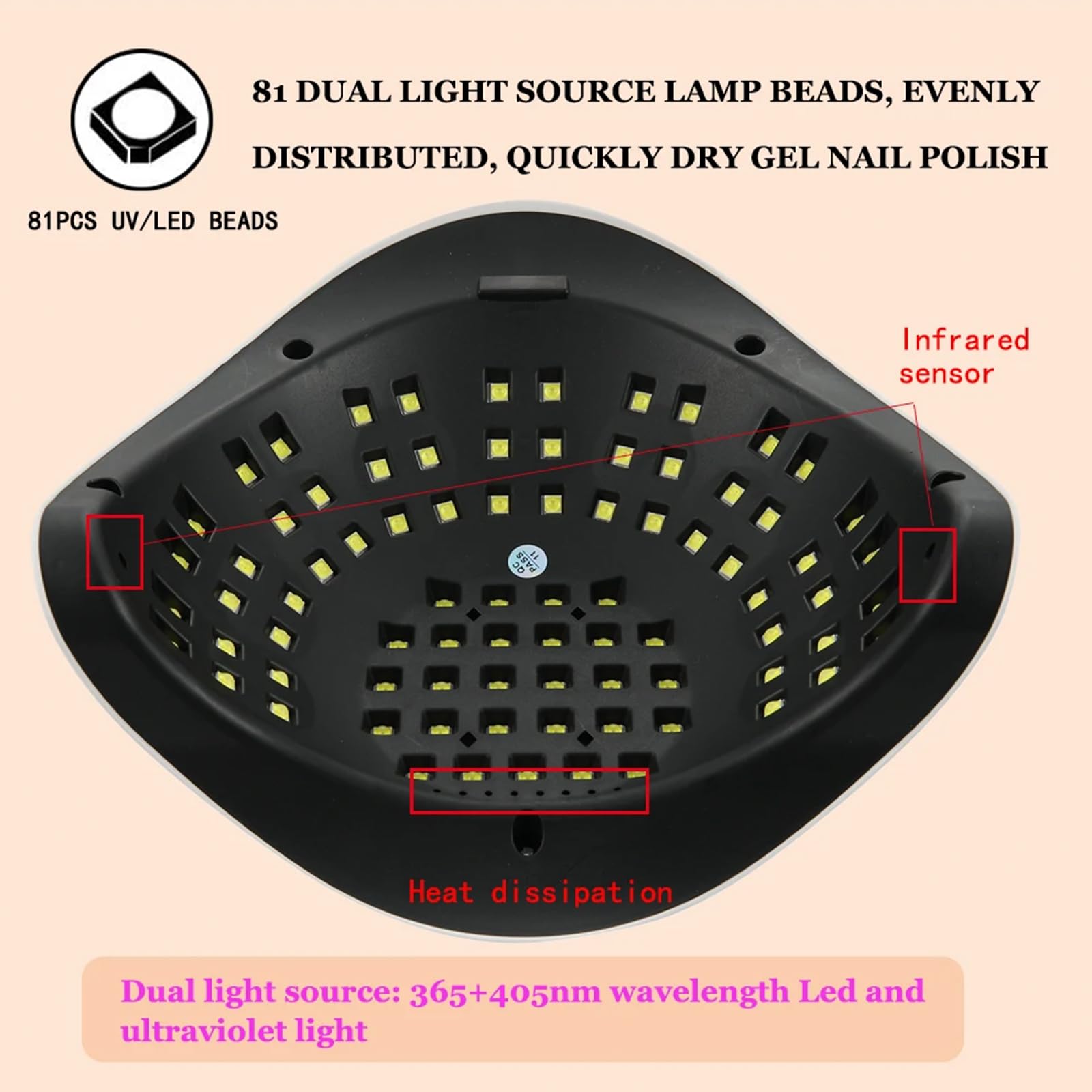 Suszarka do paznokci 380 W, lampa UV LED do paznokci, profesjonalna lampa żelowa UV LED do paznokci z 4 timerami/inteligentnym czujnikiem LCD, narzędzie do utwardzania paznokci u rąk i stóp