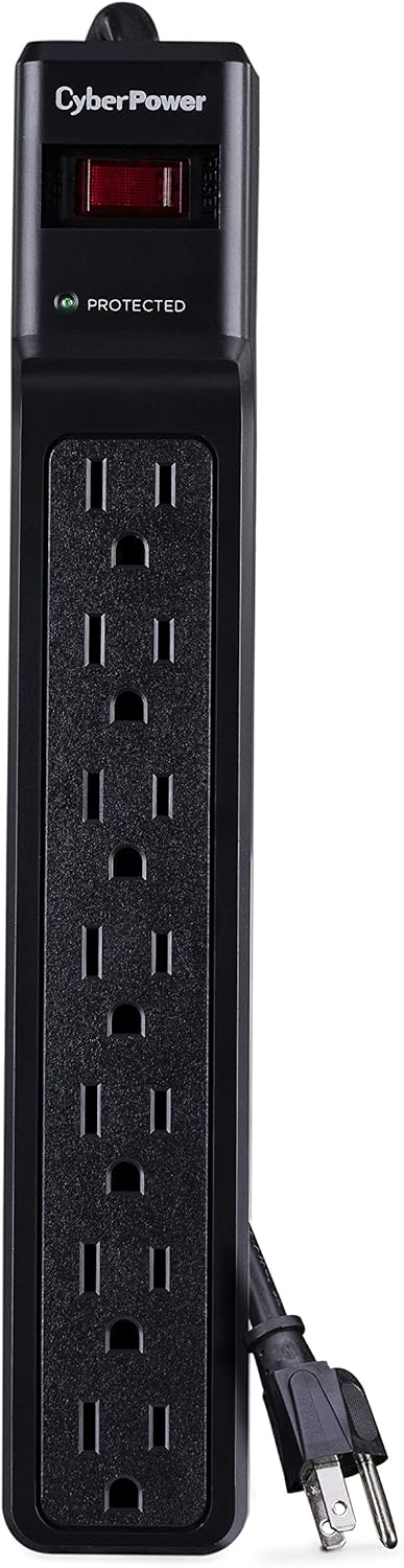 One-Day Sale: Up to 80% Off CyberPower CSB706 Essential Surge Protector, 1500J/125V, 7 Outlets, 6ft Power Cord