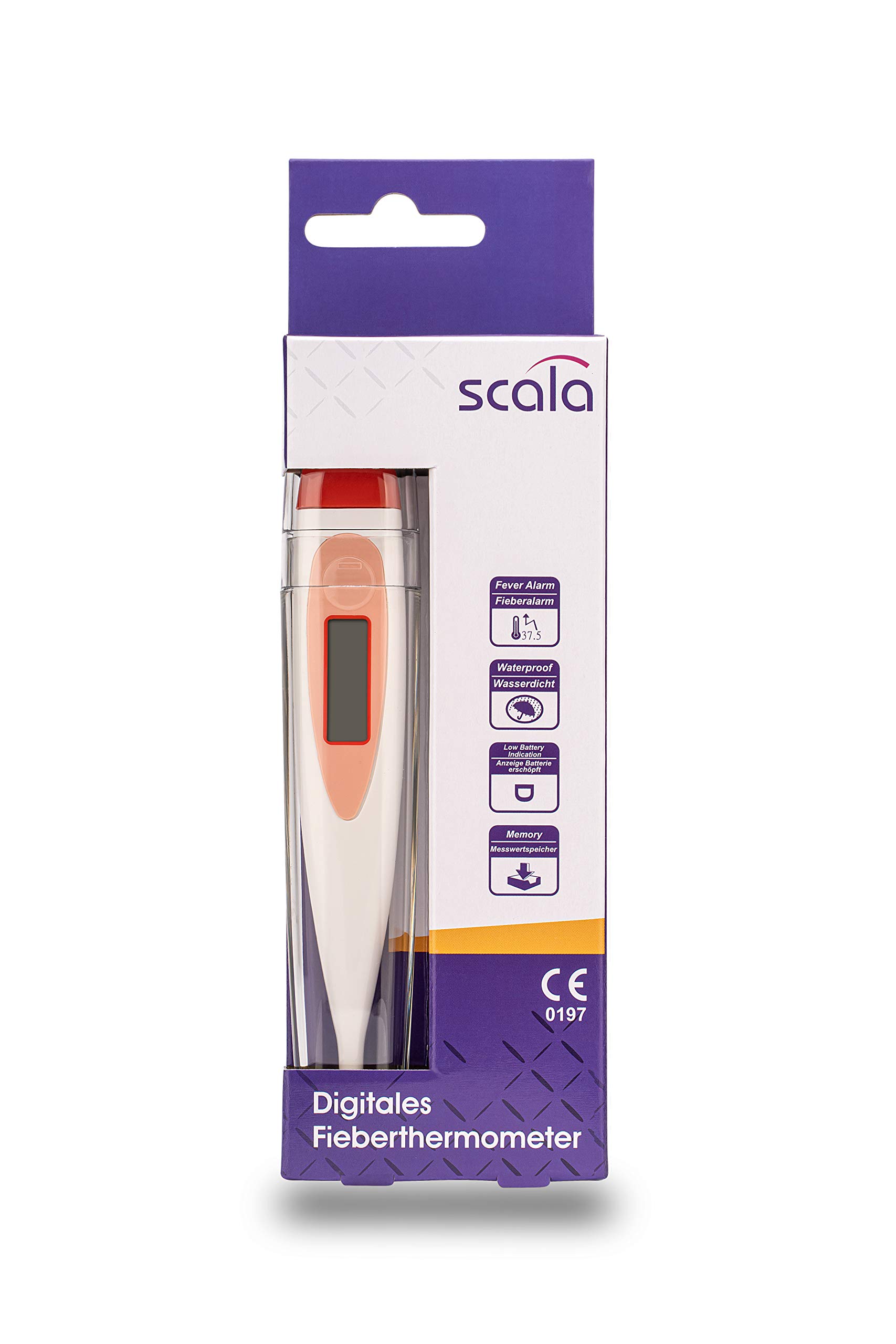 scala SC 17 Numérique Thermomètre Fièvre Médical Numérique SC 17 rouge