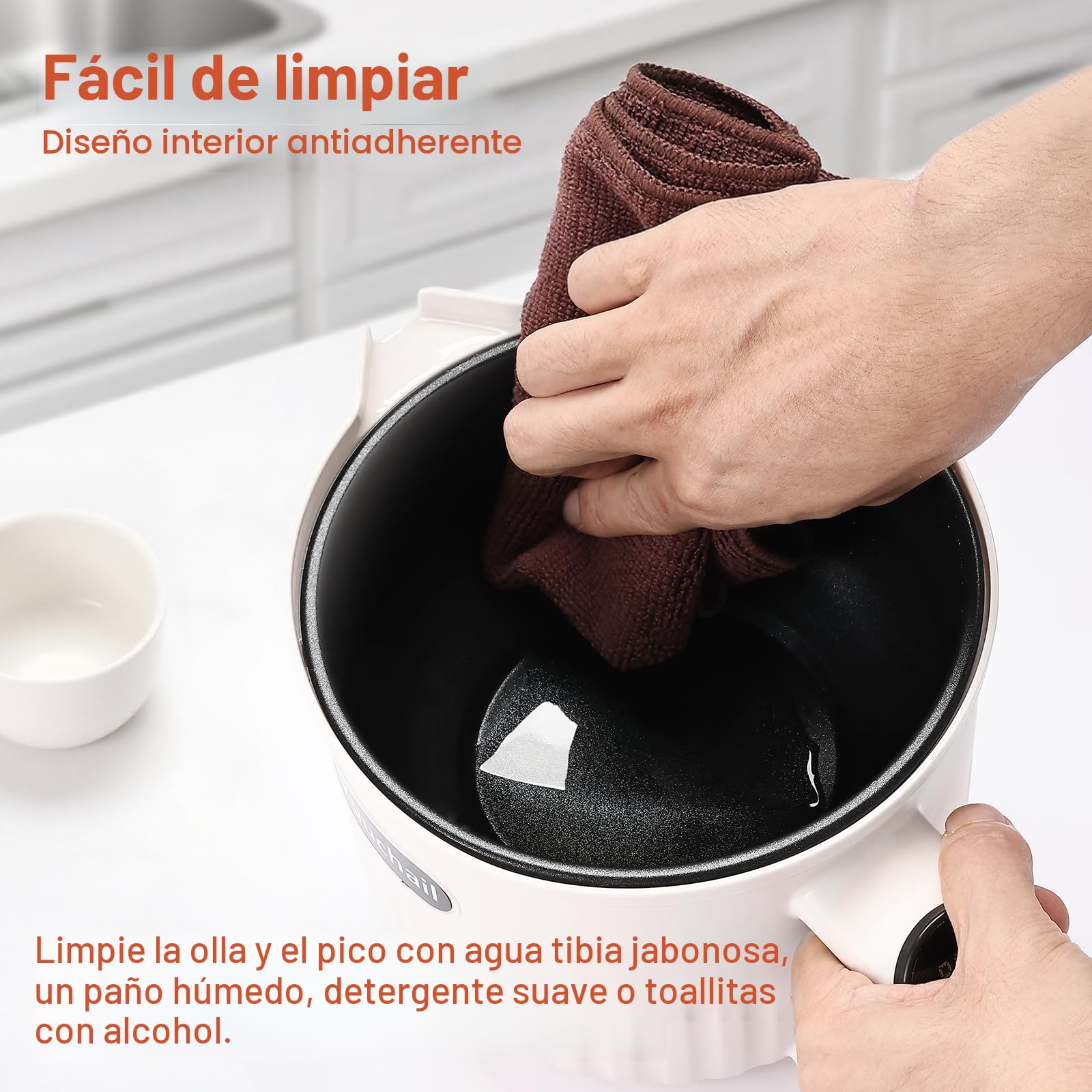 Yuuchail Olla de fusión de cera para pantalla táctil, control digital de temperatura (50 ℃-130 ℃), derretidor de cera eléctrico para hacer velas y jabón con revestimiento antiadherente y vertido
