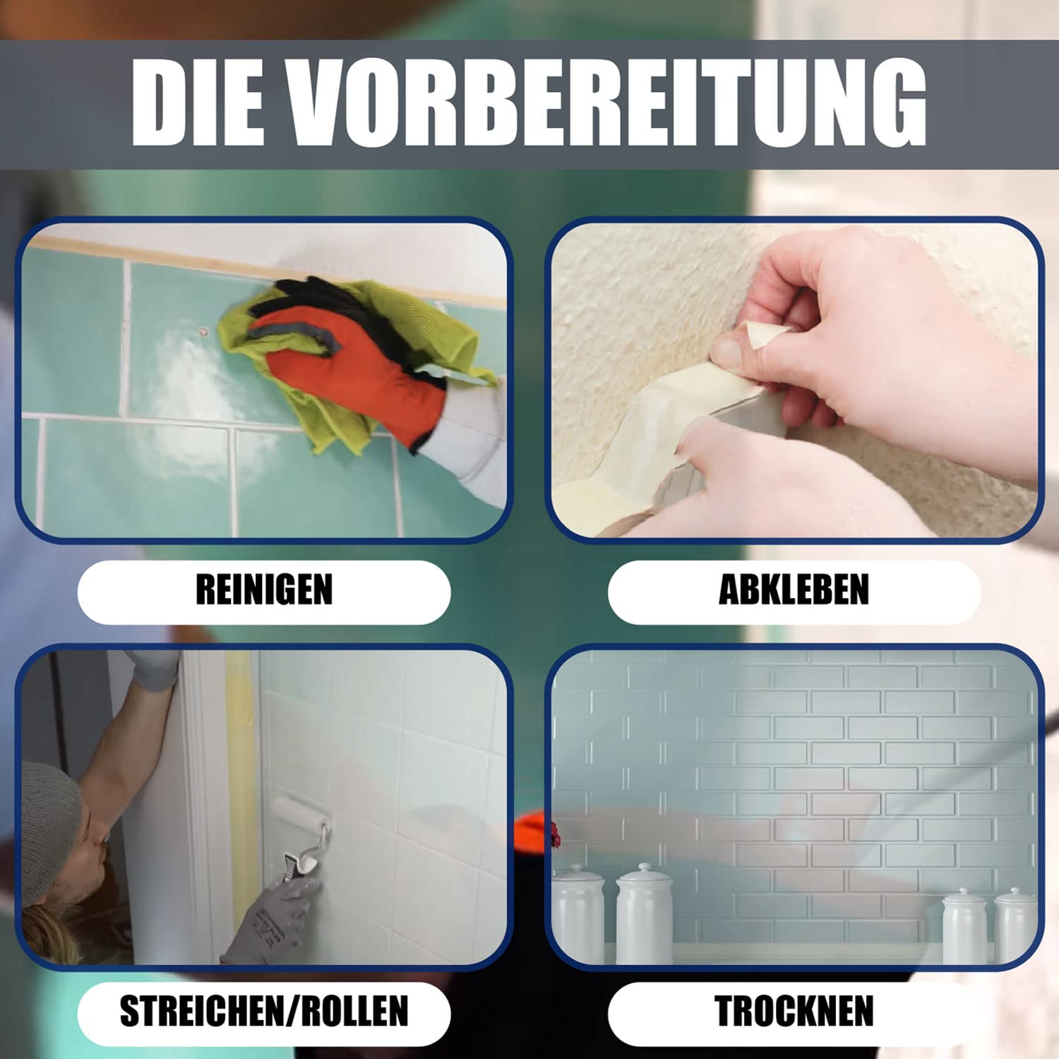 Fliesenlack 2in1 GLÄNZEND Schwarz RAL 9005 Schwarz Grundierung+Lack für Innen & Außen Decklack - besonders robust & schnelltrocknend - Lausitzer Farbwerke (5 L)