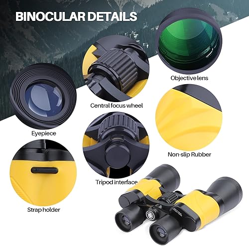 Miniatura 6 de Binoculares de alta potencia para adultos, prismáticos de 20 x 50 para adultos, observación de aves, caza, viajes, fútbol, observación de estrellas