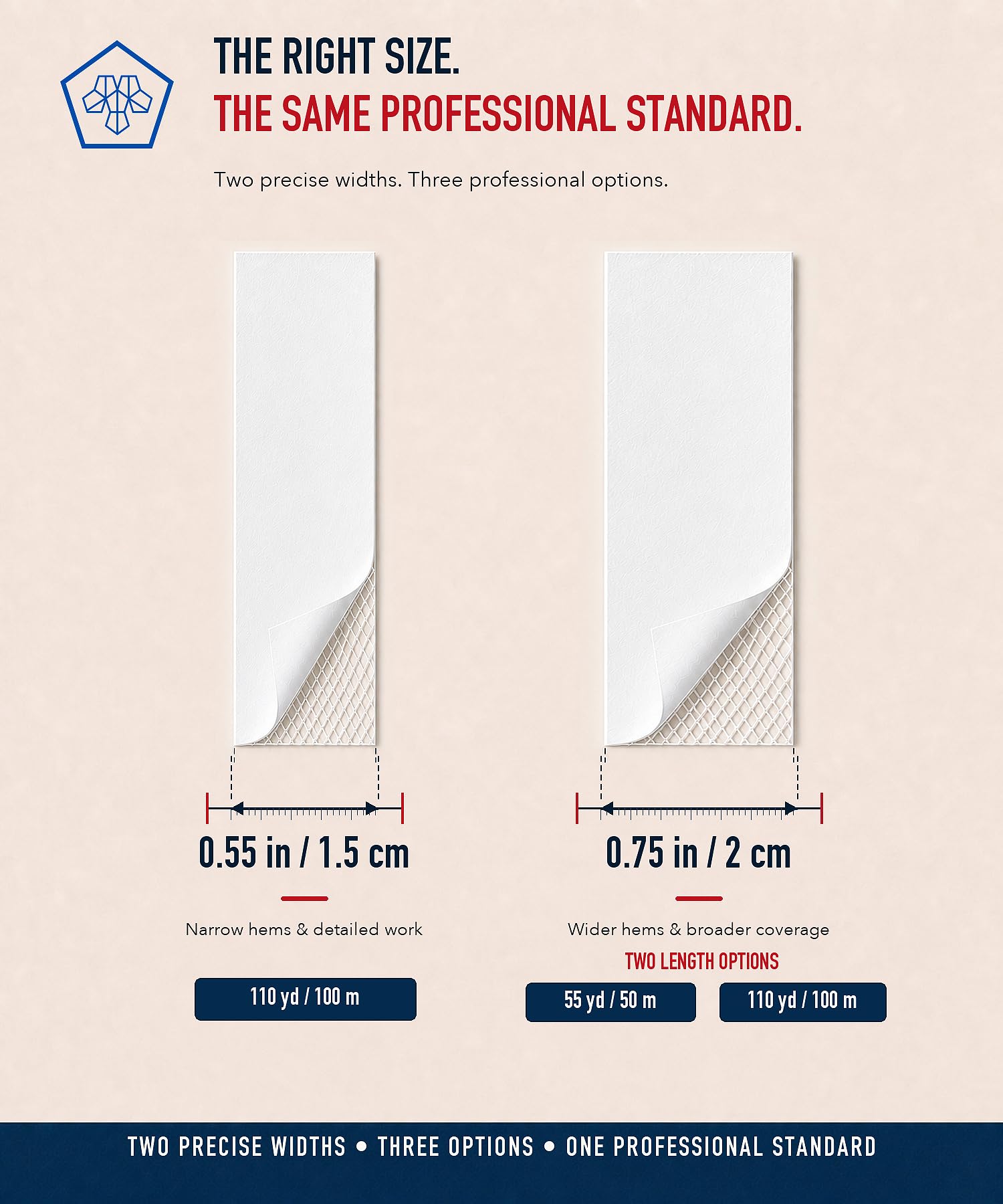 modern teknik tekstil Paça Telası 2 cm x 50 m - Çift Taraflı Yapışkan Tela - Şerit Tela - Ütü ile Yapıştırılan Tela - Dokumasız Uygulama - Amerikan Tela - Dikiş Nakış Telası (Beyaz)