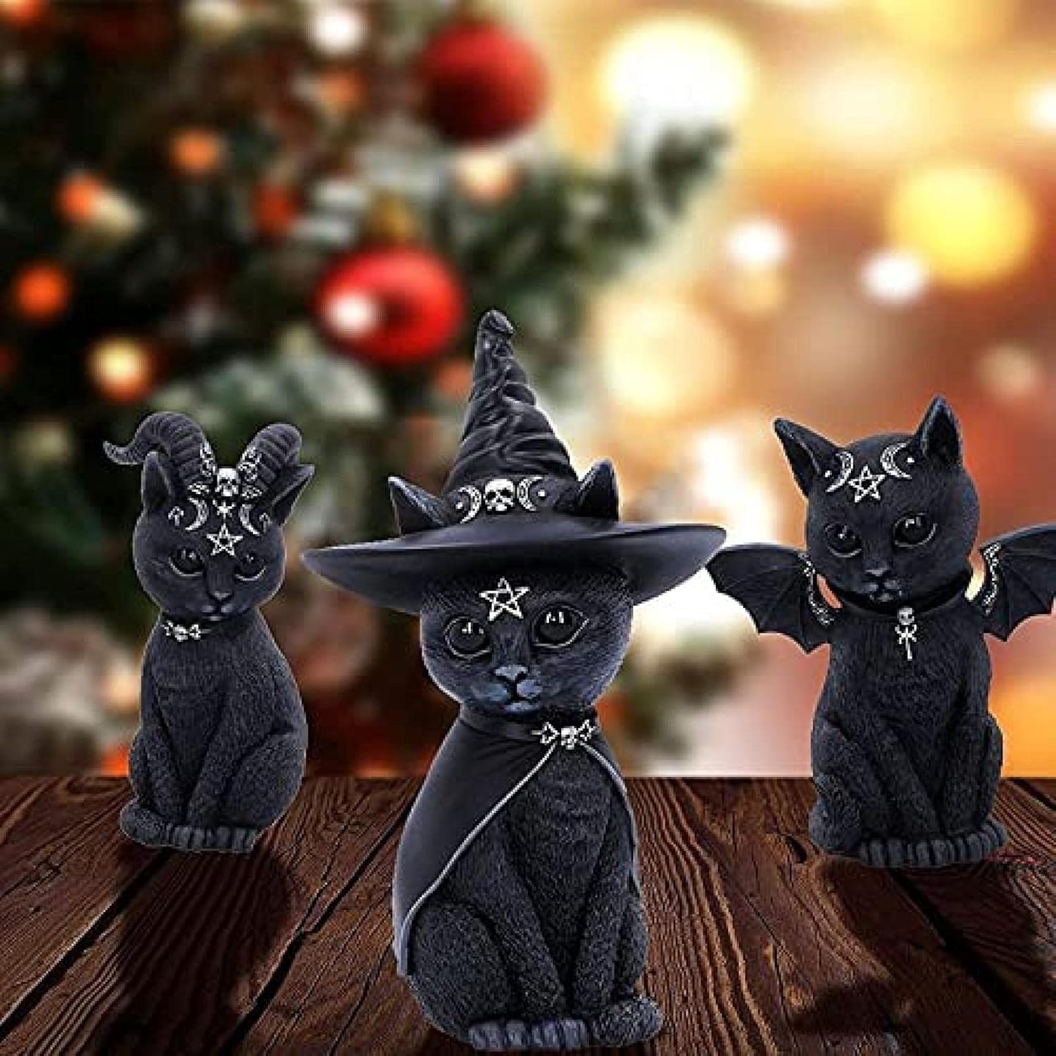 Amazon.co.jp: TAKEYインテリア 魔法猫 置物 悪魔の猫 ハロウィーンの
