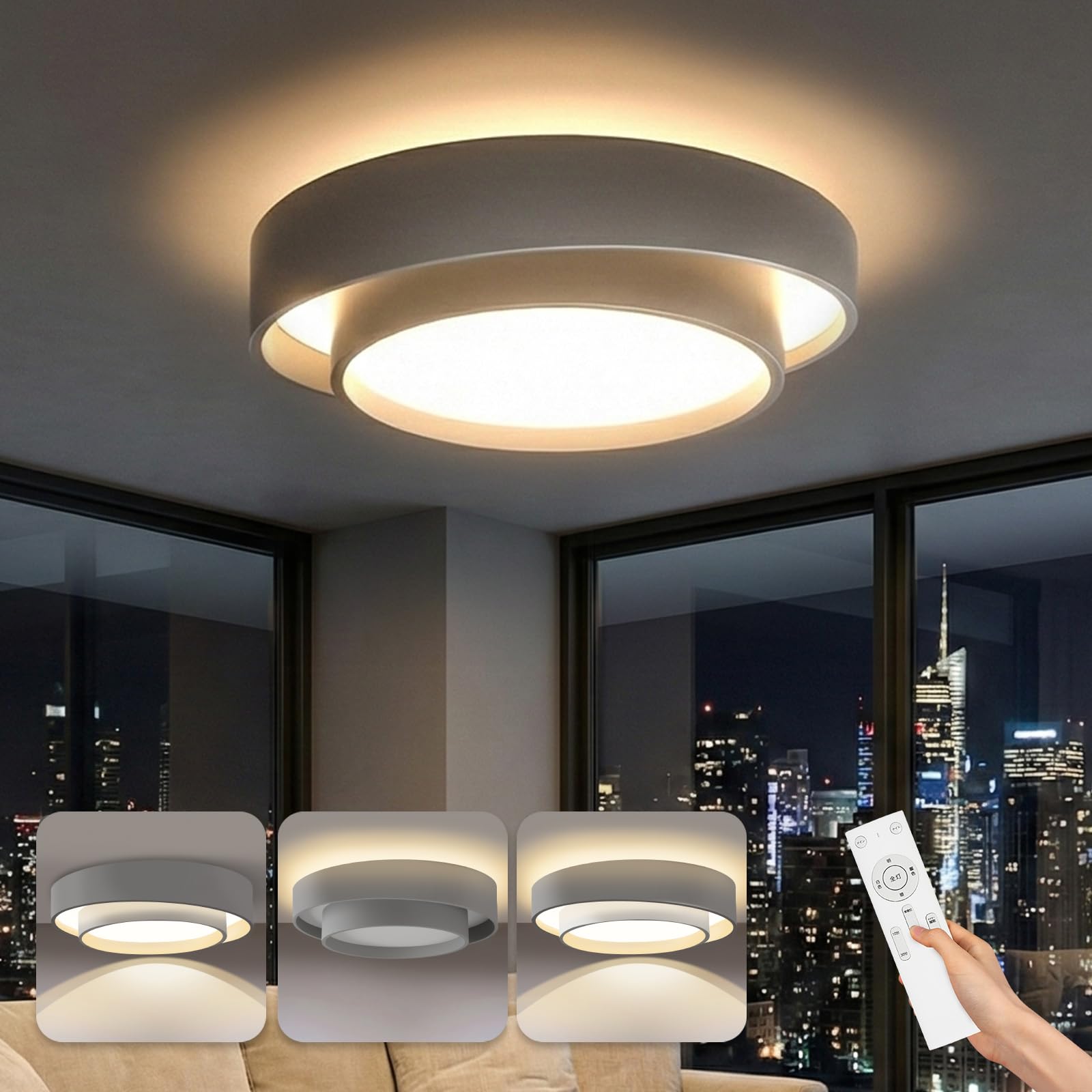 LED シーリングライト 天井照明 12~18畳 長方形 調光調色 リモコン付 Amazon.co.jp : 【hidemasa】LEDシーリングライト 間接照明