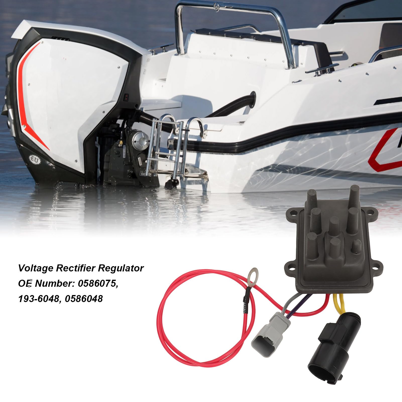 Raddrizzatore Regolatore Di Tensione Per Motori Fuoribordo Johnson-Evinrude 4.5-60HP | 6 Fili - Foto 2