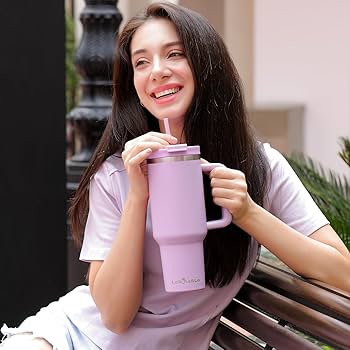 Amazon.com | Labulabla 40oz Tumbler with Handle,Double Wall