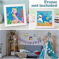 Vista 4 de Kits de arte de diamantes 5D para niños principiantes, kits fáciles de artes y manualidades para niños de 8 a 12 años, juego de manualidades