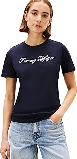Tommy Hilfiger NOS SCRIPT REGULAR C-NK SS Tişört Kadın