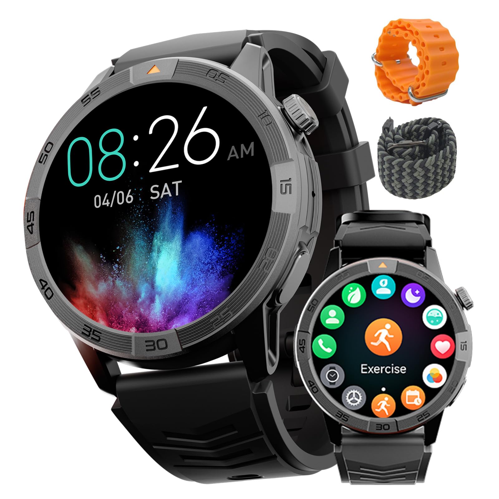 smartwatch military con cuffie waterproof 5atm gps