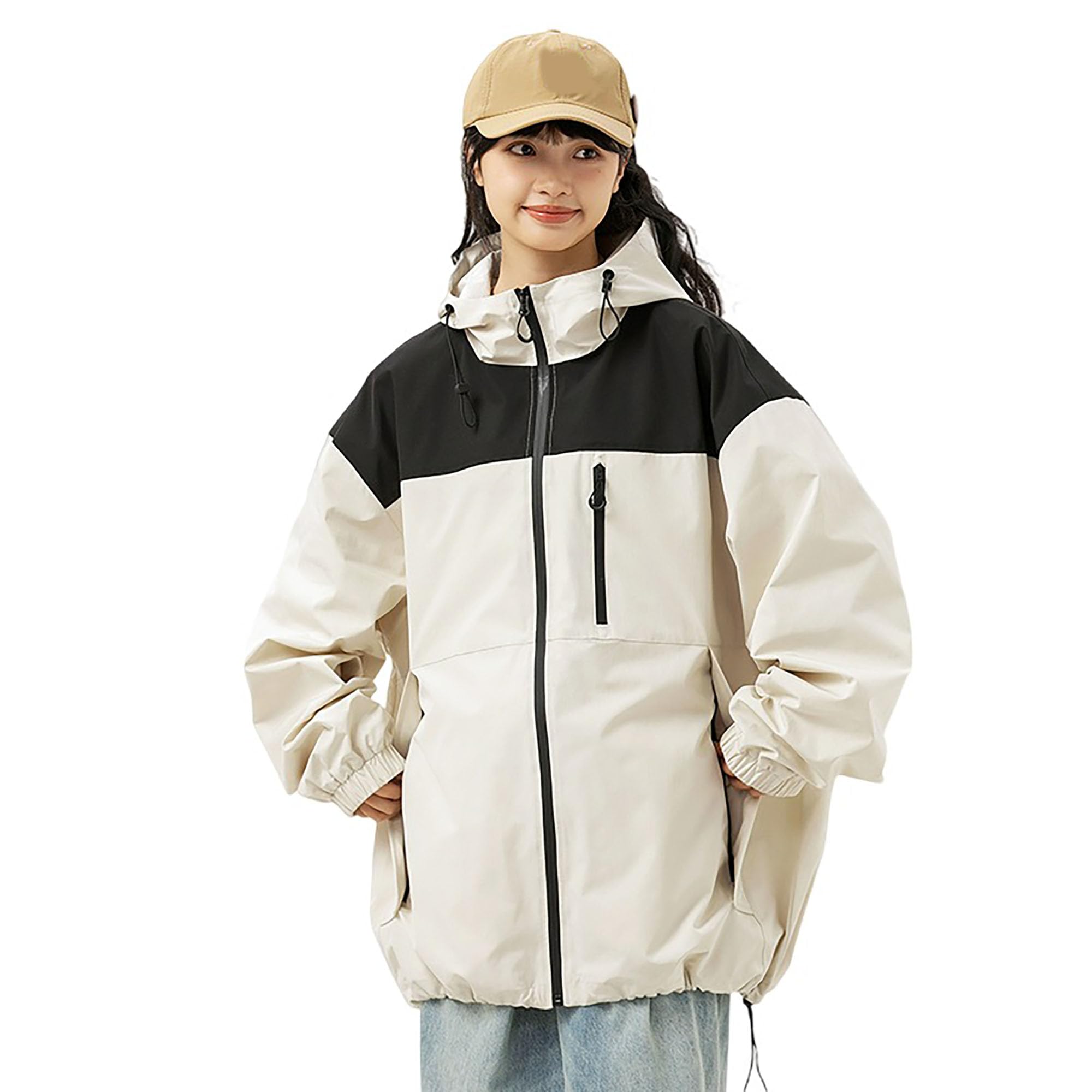 Men'S Outdoor Patchwork Color Contrast Hardshell Jacket Hiking Insulated Jacket Men Jacket Casual Tech Jacket