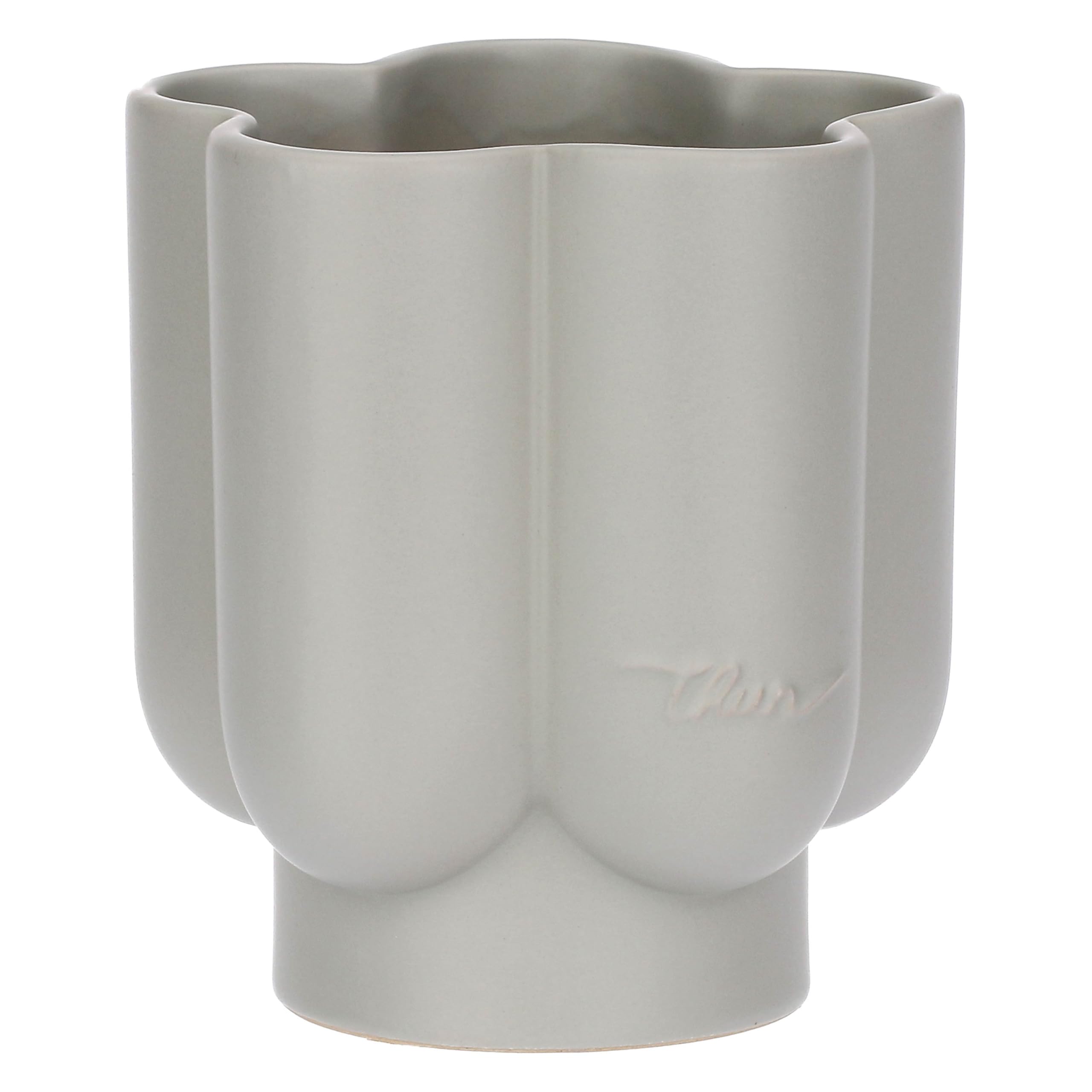 THUN - Flower Makeup Holder - Stoneware - Bathroom Accessories Collection - Ø 12 cm - 13 cm h