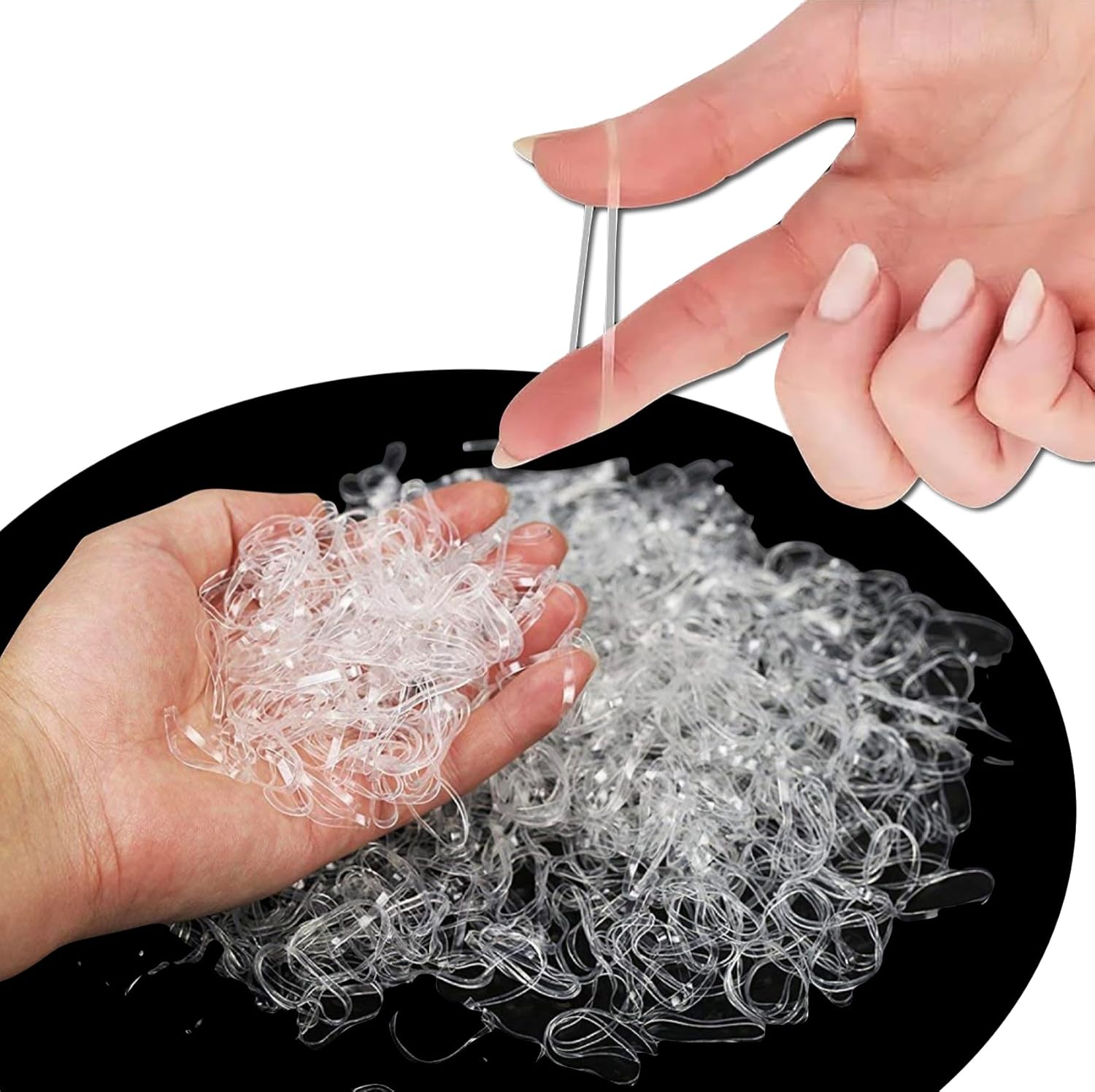 240x Clear Elastic Hair Bands, Elastic Hair Ties, Hair Band, Hair