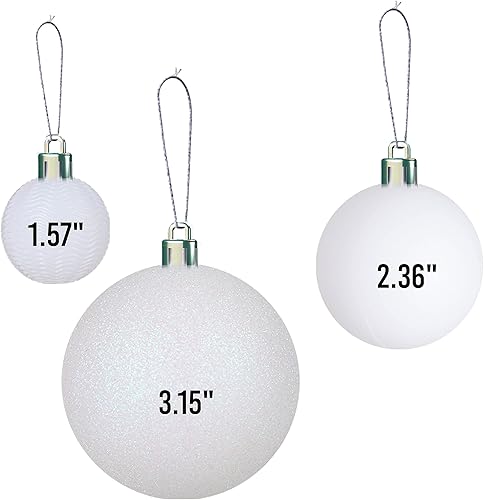 Miniatura 104 de PREXTEX - Adornos navideños inastillables de 36 piezas en azul medianoche: elegantes bolas de adorno navideño, juego ideal de adornos navideños Azul