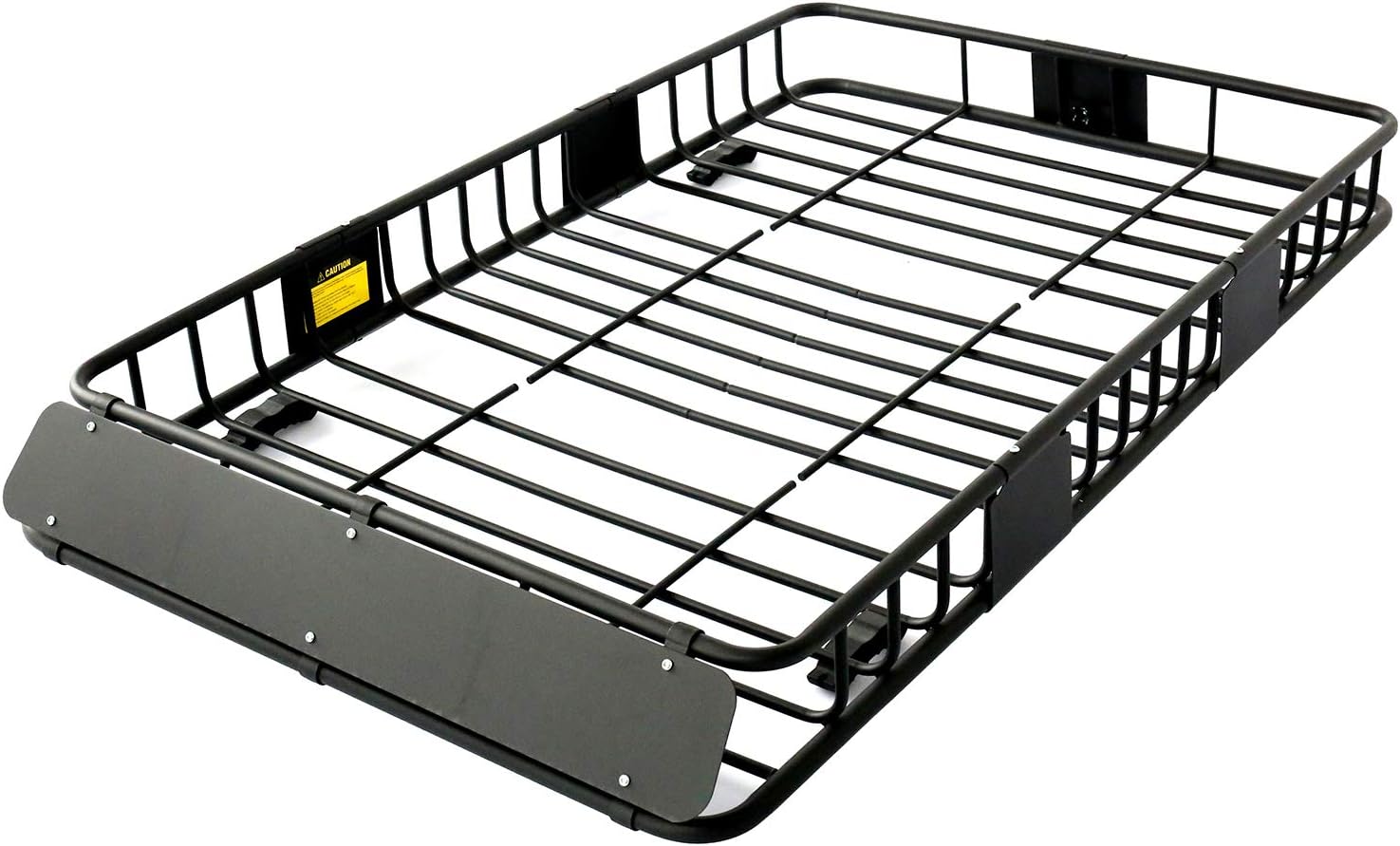 Roof Rack Cargo Basket, Universal Car Top Carrier Rack Adjustable Length 43/64 inches Anti-Rust Luggage Holder Carrier Basket 150lb with Removable Extension Kit Wind Fairing