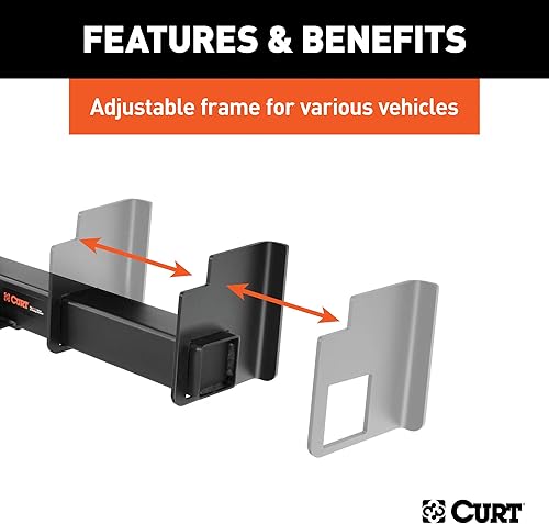 Miniatura 4 de CURT Enganche de soldadura Clase 5 15901, receptor de 2 pulgadas, 15,000 libras. Caída de 3-1/8 pulgadas, se adapta a marcos de 18 a 43 pulgadas de