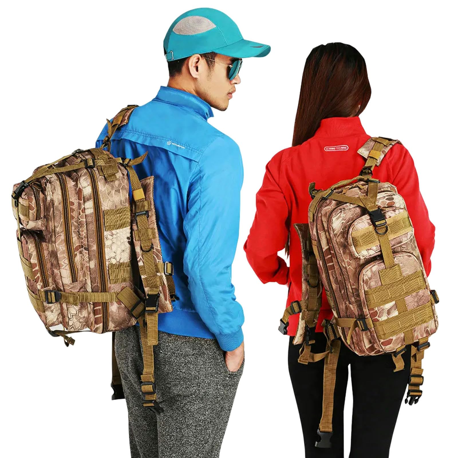 TEidea Zaino da Viaggio 30L di Zaini Sportivi E per Esterni di Grande capacità di Grande capacità per La Borsa da Caccia per Campeggio per Trekking per Trekking