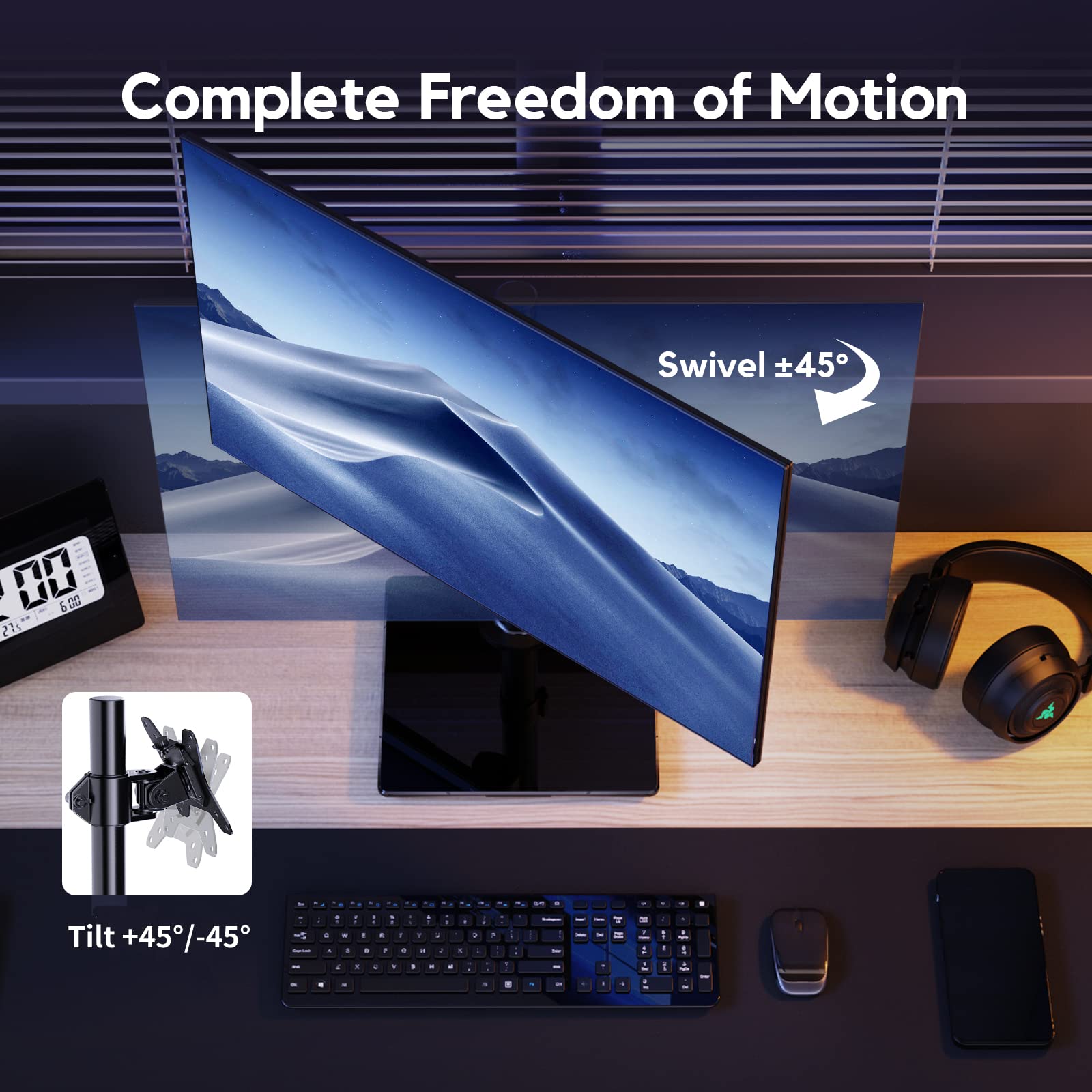 Buy ErGear Single Monitor Stand for 13”32” Screen, Freestanding