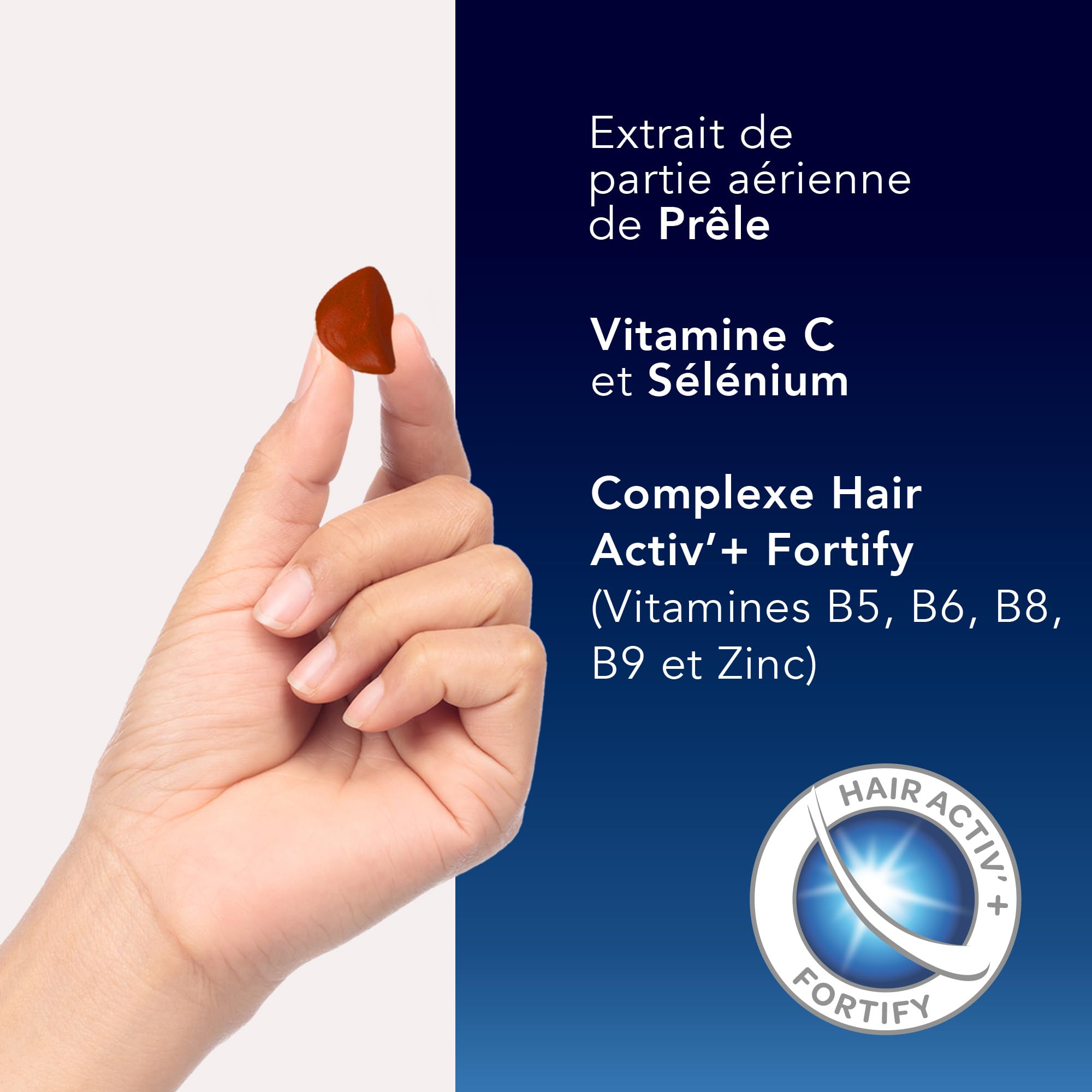 Arkopharma Forcapil Gummies Croissance - Cheveux et Ongles - Favorise la pousse des cheveux et ongles - Renforce la fibre capillaire - 60 gummies - Cure d'un mois