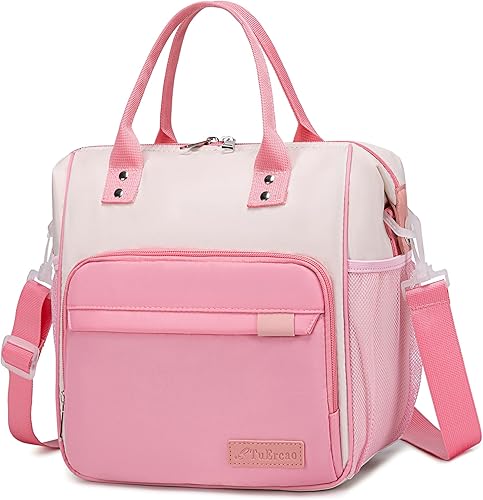 Lonchera estética para mujeres, bolsa de almuerzo aislada para mujeres jóvenes, bolsa de almuerzo universitaria, accesorios escolares