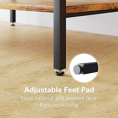 Miniatura 6 de Denkee Estante para hornear de 5 niveles para cocina con almacenamiento, estante industrial para microondas, barra de café para espacios pequeños,