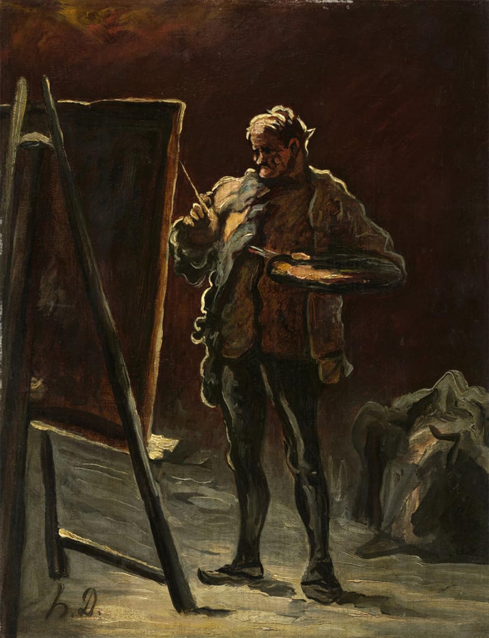 POSTERIIk Vintage Art Print Images Pictures Print an Artist by Honoré Daumier Modern Colour Posters for Office Home Decor 60x90cm
