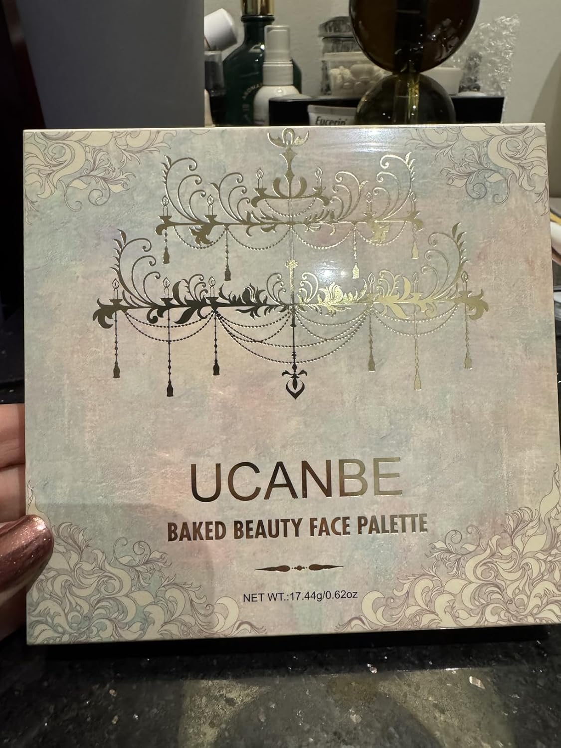 UCANBE Full Size Baked Makeup Palette Set - Include Blush, Bronzer, 8 Eyeshadows & Brushes, Pigmented All-in-One Face & Eye Compact Powder Beauty Kit for Starter & Pros, Travel Friendly