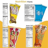 Vista 2 de Paquete variado de barras de cereales, caja de aperitivos de comida para el desayuno, 30 barras de granola envueltas individualmente, amuletos