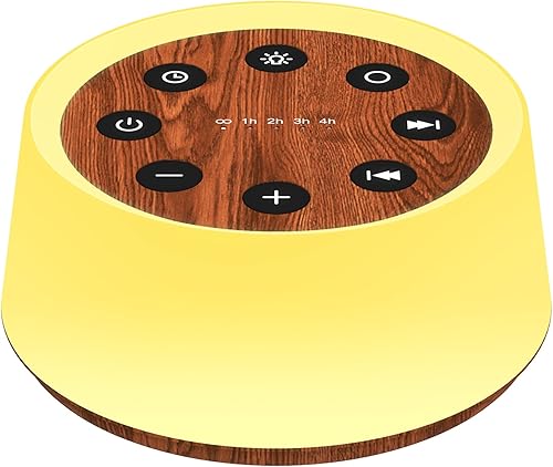 ColorsNoise - Máquina de sonido y máquina de ruido blanco con 30 sonidos relajantes con luz nocturna para bebé de 12 colores con función de memoria