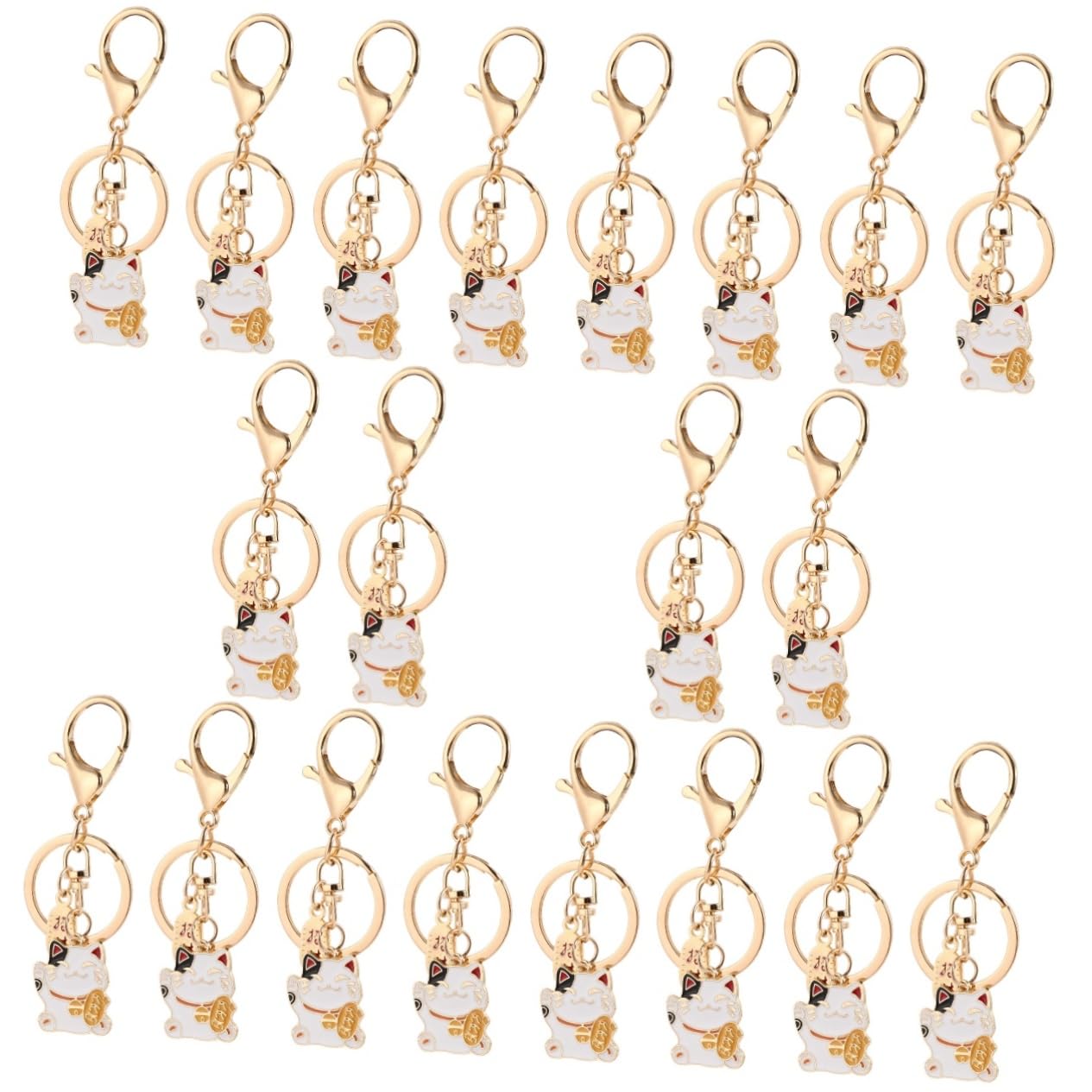 SOIMISS 20stücke Neuer Titel Könnte Wie Folgt Aussehen Glückskatze Schlüsselanhänger Einfache Kätzchen Pendants Dekorative Für Auto Büro Hochwertige Legierung Leicht Und Langlebig