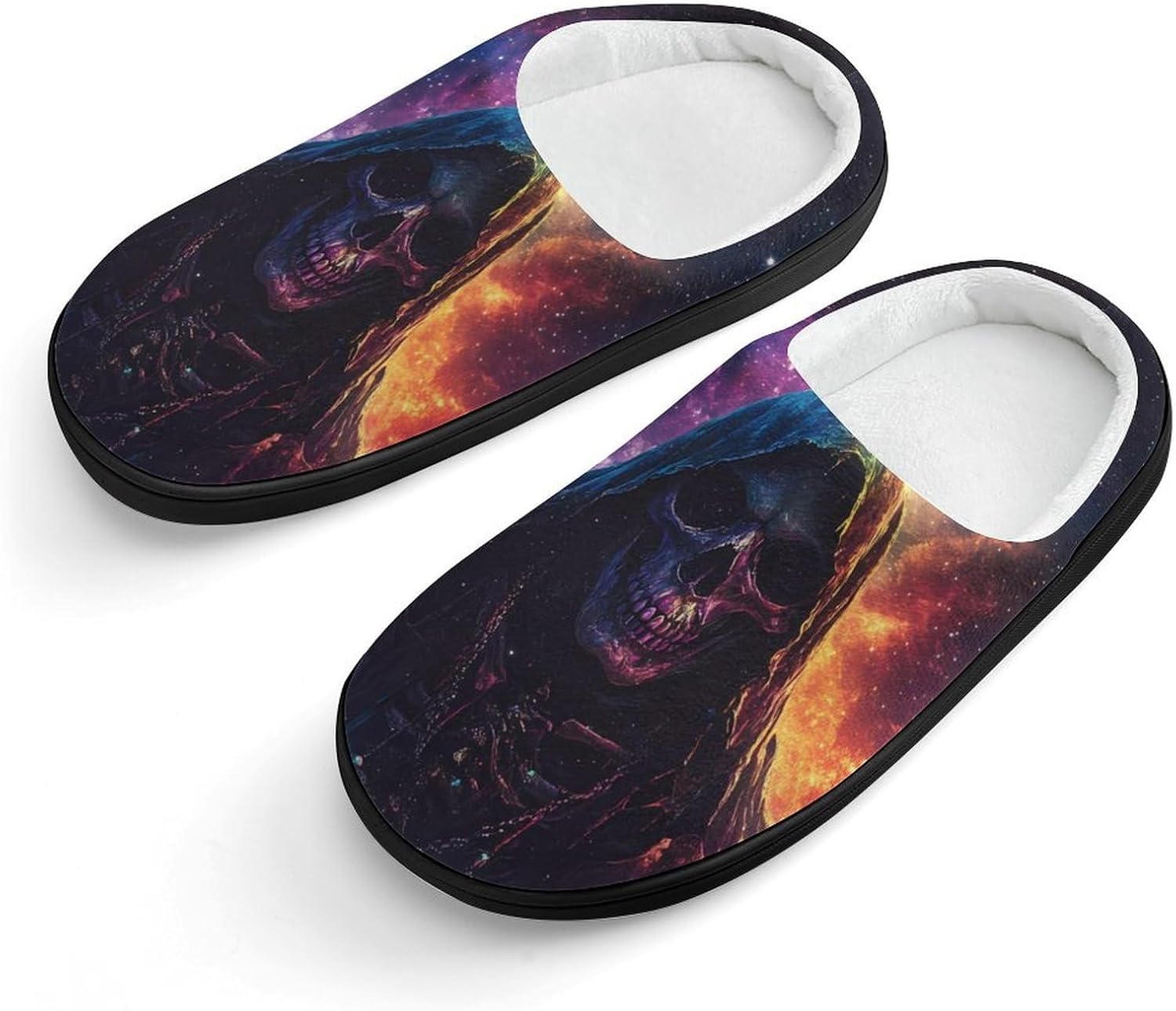 Grim Reaper Gothic Skeleton Slippers - Warm Comfort