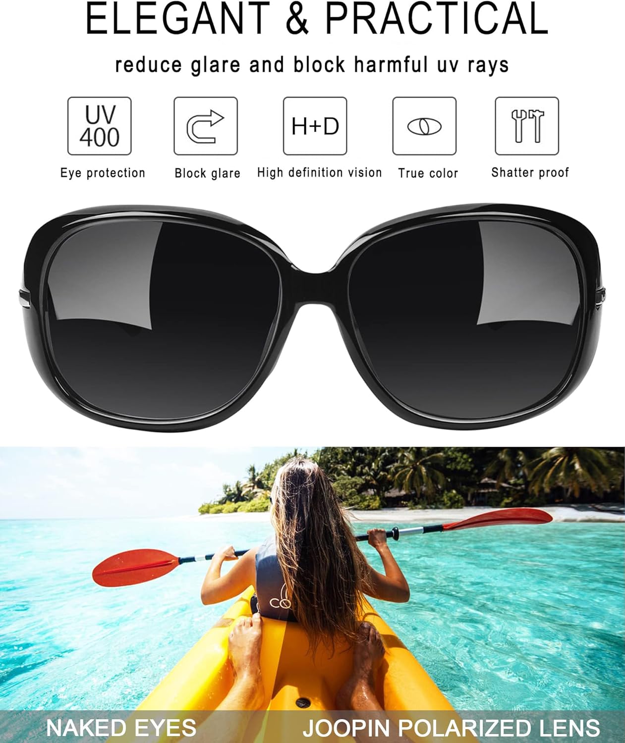 Joopin Polarised Sunglasses Womens Trendy Oversized Driving Ladies Sunglasses with UV Protection Big Rectangle Sun Glasses for Women 4 71ouAFe3e9L. AC SL1500