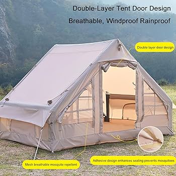 Amazon.co.jp: 4～6人用エアテント インフレータブル キャンプ