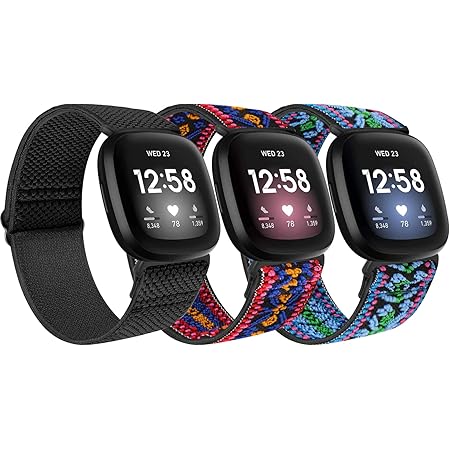 Elastic Braided Bands For Fitbit Google Ace LTE - 2 Pack Stretchy Nylon Replacement Straps