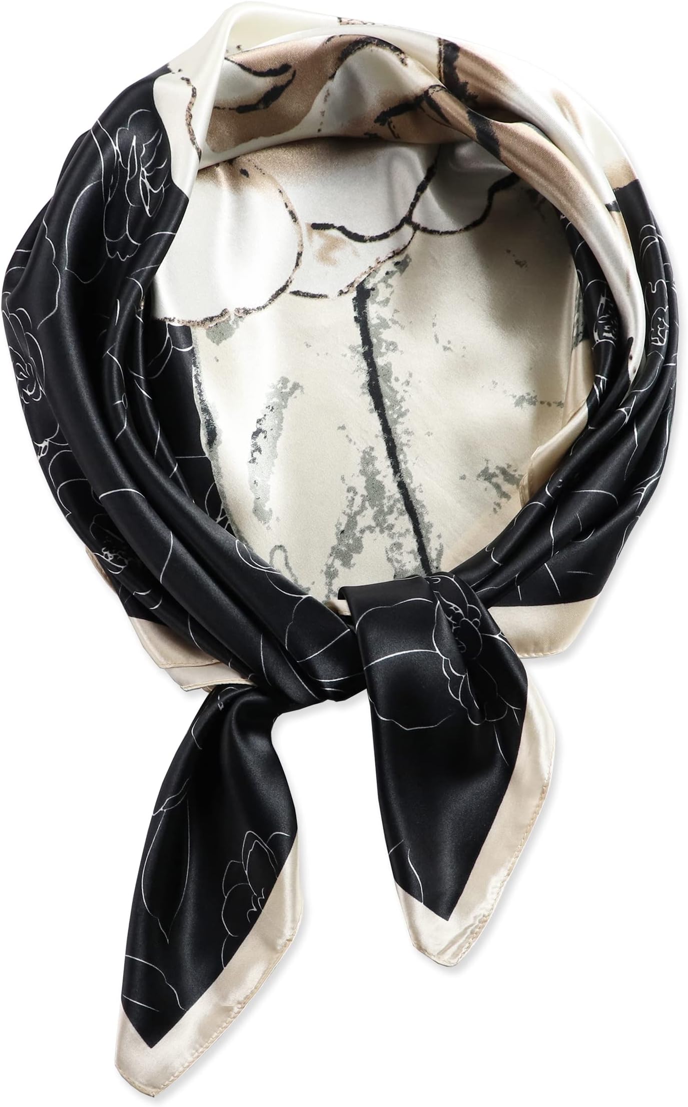 vabovin Women's 35" Satin Square Silk Like Hair Scarves and Wraps Headscarf f...