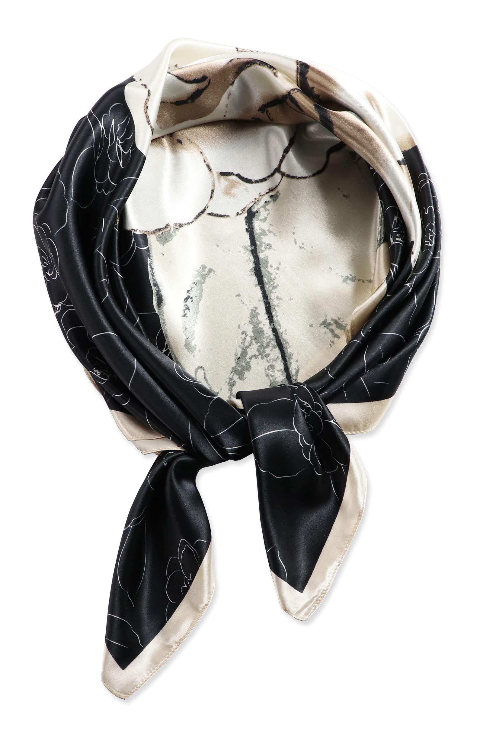 vabovinWomen's 35" Satin Square Silk Like Hair Scarves and Wraps Headscarf for Sleeping