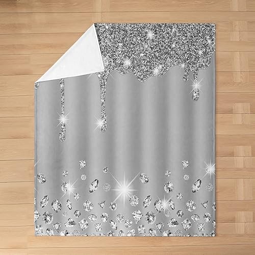 Vista 114 de Manta de cama de arte abstracto Grunge para niños, color verde azulado y naranja, manta de forro polar desordenada con pintura de óxido, manta Multi