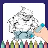 Shark Monster Coloring Book